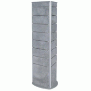 Tour de présentation 3 faces rainurées - L49xP42xH155cm - béton - MDF