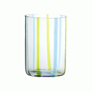 Verre Tirache Zafferano En Verre Borosilicate Bicolore Vert Aigue-Marine Boîte De 6 Pièces - vert tr00112
