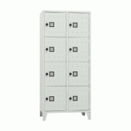 Vestiaire Roma 2 colonnes 4 cases gris / gris