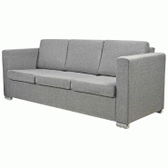 VidaXL Canapé à 3 places Tissu Gris clair Modèle Zéphyr - 243581
