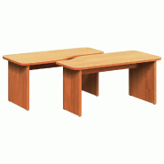 VidaXL Table basse 2 pcs Brun cire Bois massif en pin Modèle Eclipse Prestige - 873525
