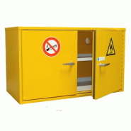 Armoire pour inflammable double paroi NF X 08-003 petit modèle 2 portes - 1100 mm x 520 mm x 650 mm