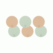 Bjorn Sous-verre rond réversible - 6 pièces - Cuir recyclé rose pâle et vert pâle - multicolore 3701488308202 Bjorn Sous-verre rond réversible - 6 pièces - Cuir recyclé rose pâle et vert pâle - multicolore 3701488308202