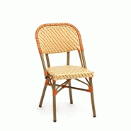 Chaise de terrasse soufflot - tressage orange et beige