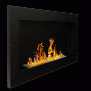 Divina Fire Cheminée au bioéthanol murale ou encastrable Lucca Noir L 90 x P 12 x H 40 - noir 8056157804697