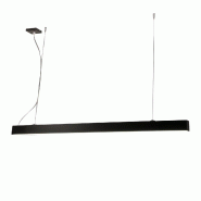 Fabas Luce Suspension Next En Métal Noir Et Polycarbonate, Led 45 W, 5 460 Lm, 3 000 K, Hauteur Réglable Jusqu'À 2 000 Mm, Ip20 Classe 1 - noir 801