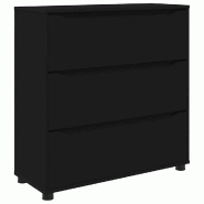 Helloshop26 - Armoire de rangement rectangulaire minimaliste pratique 80 x 31 x 81 cm en bois d'ingénierie noir 02_0054622 - noir Bois massif 3000238