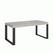 Itamoby Table extensible 180/284x90 cm Tecno Premium pieds anthracite cachemire - gris multi-matériau VE284TATECPRE-CH-AN