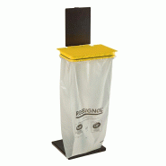 Rossignol Support sac avec couvercle Rollec sur socle - 110l - jaune colza - RAL 1021 - 3019920531423