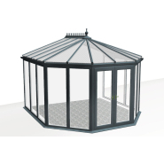 Véranda sur mesure OXFORD V4 - Version Vitrage sans Imposte Véranda sur mesure OXFORD V4 - Version Vitrage sans Imposte