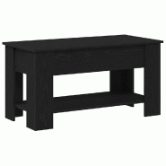 VidaXL Table basse Chêne noir 101 x 49 x 52 cm Bois d'ingénierie Modèle Diamant - 862764