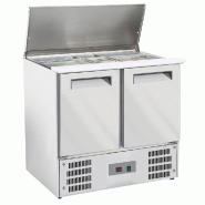 Saladette avec couvercle 2x GN1/1+3x GN 1/6-150 mm + reserve 2 portes GN 1/1 Saladette avec couvercle 2x GN1/1+3x GN 1/6-150 mm + reserve 2 portes GN 1/1