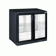 Arrière-bar réfrigéré noir 2 portes vitrées battantes température +... - PC2B.X
