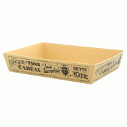 Corbeille carton rectangle vintage kraft 36x27x7cm