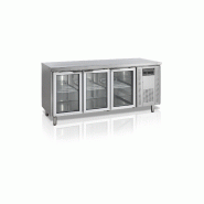 Desserte réfrigérée positive 3 portes vitrées - GN1/1 - Inox AISI304 - 402L - Centrale TEFCOLD - CK7310G_0