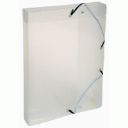 Exacompta - Réf. 5972E - 8 boites de classement Exabox dos 40mm Polypropylène Crystal - A4 - Cristal - transparent plastique 5972E