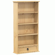 Helloshop26 - Armoire à CD multifonctionnelle rangement bureau salon 52 x 17,5 x 103 cm en bois de pin massif 02_0056357 - métal 3000239482568