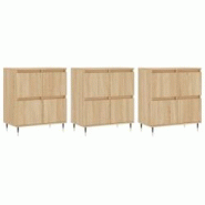 Helloshop26 - Buffet bahut commode armoire meuble de rangement organisateur cuisine salle de séjour salons 3 pcs sonoma bois 02_0037113 - 30002132195 Helloshop26 - Buffet bahut commode armoire meuble de rangement organisateur cuisine salle de séjour salons 3 pcs sonoma bois 02_0037113 - 30002132195