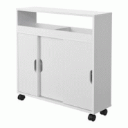 Helloshop26 - Meuble de salle de bain à portes coulissantes blanc 03_0007667 - 3001893282723 Helloshop26 - Meuble de salle de bain à portes coulissantes blanc 03_0007667 - 3001893282723