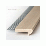 Nez de marche hêtre 60x22mm avec grille Nez de marche hêtre 60x22mm avec grille