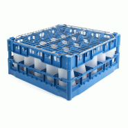Panier pour verres en plastique 500x500 mm, capacité 25 verres Ø 90x170 mm, idéal pour lave-vaisselle avec système C | Sammic - 5300229