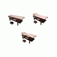 Table fixe en bois luxe moorea 3 bl rose