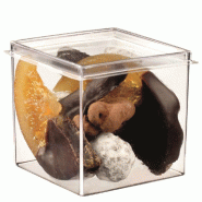 Verrine pot carré PS transparent 70ml par 200