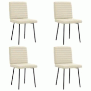 VidaXL Chaises à Manger Lot De 4 Crème Similicuir - beige 8721158567123 VidaXL Chaises à Manger Lot De 4 Crème Similicuir - beige 8721158567123