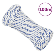 Vidaxl corde de bateau blanc 3 mm 100 m polypropylène 152271