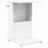 VidaXL Table d'appoint Blanc 40 x 35 x 60 cm Bois d'ingénierie Modèle Jardin Zenith Plus - 8000372