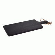 WellHome - Planche à découper avec manche en bois de caoutchouc 50x15x2cm - noir WH16401 WellHome - Planche à découper avec manche en bois de caoutchouc 50x15x2cm - noir WH16401
