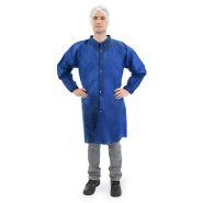 50 blouses vertes ou bleues CE à usage unique, sans poches, fermeture pressions - BLSPCNTEBL-IM02_0