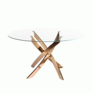 AC ANGEL CERDA Angel Cerdá Table de salle à manger ronde en verre trempé et acier rose 1169-Ø140C Ø140 x 75 - rose verre 8435631043867 AC ANGEL CERDA Angel Cerdá Table de salle à manger ronde en verre trempé et acier rose 1169-Ø140C Ø140 x 75 - rose verre 8435631043867