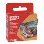 Apli Lot de 20 250 pastilles adhésives double face, 10 x 16 mm - 8410782000945