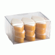 Boîte confiserie rectangulaire transparente 8x6x3cm - PVC - par 10