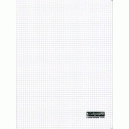 Calligraphe Lot de 4 Cahier Ligne 8000 24x32, 192p./96 feuilles 90 g/m² piquées, couv. PP incolore, quadrillé 5x5 - 3210330183916
