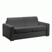 CANAPÉ LIT 3-4 PLACES MASTER CONVERTIBLE EXPRESS 160/18 CM SOMMIER LATTES RENATONISI MICROFIBRE GRIS GRAPHITE