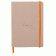 Carnet souple Rhodiarama touche de rose A5, 160p./80 feuilles ivoire 90 g/m², dot grid - rose 117439C