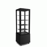 Equipementpro Vitrine Réfrigérée Panoramique 4 Faces Vitrées – 210 Litres - noir GB-219WD