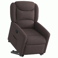 Fauteuil inclinable marron foncé tissu Modèle Lervessiax - 8721102961816