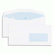GPV Boîte de 1000 enveloppes Envel'matic blanches 114x229/C5-6, 80 g/m², avec fenêtre 45x100 à 20/20, gommées - blanc papier 3250650025473