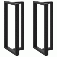 Helloshop26 - Lot de 2 pieds de table de bar en forme de T ajustables 60 x 35 x 110 cm design moderne en acier noir 02_0057364 - noir acier 3000240004