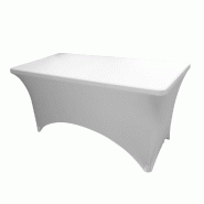 Housse pour table rectangulaire Nimes 152x76x74cm - blanche