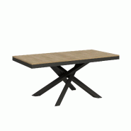 Itamoby Table Extensible 90X180/284 Cm Volantis Evolution Chêne Nature Structure Anthracite - marron VE180TAVLTEVO-QN-AN