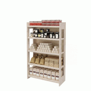 LES ARTISANS DU BOIS Présentoir étagères 5 niveaux en bois massif l100xp40xh160cm - Bois massif 1RET6703