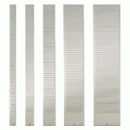 Nobo Lot de 10 Bande pour planning à fiches T, indice 2, 54 fentes - gris 1900403