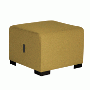 Pouf 1 place - Structure bois (pin) - Assise mousse polyuréthane - Revêtement tissu - Anti feu - Normé OEKO TEX - Patins antidérapants Pouf 1 place - Structure bois (pin) - Assise mousse polyuréthane - Revêtement tissu - Anti feu - Normé OEKO TEX - Patins antidérapants