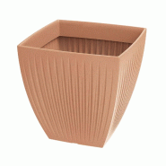 Prosperplast - Pot en plastique rotomoulé 39 L Ø40x40 cm, terracotta - Latia Square MIDL ETHICK - orange plastique ZA5697