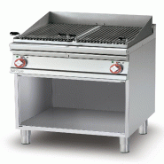 Redcook Gril électrique triphasé sur meuble ouvert. Deux grilles en acier inoxydable réglables de 38x52 cm. Dimensions 80x 70,5 h90 cm. Modèle CW-