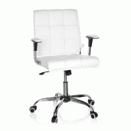 Siège de bureau / siège tournant ERNESTO similicuir blanc hjh OFFICE - blanc plastique 719010